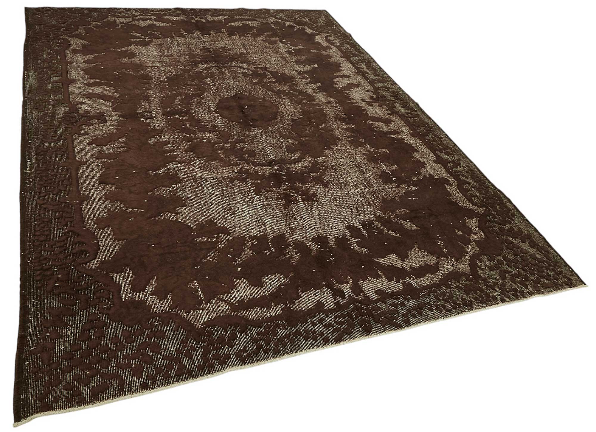 7x10 Vintage Hand-Carved Turkish Rug - 46969