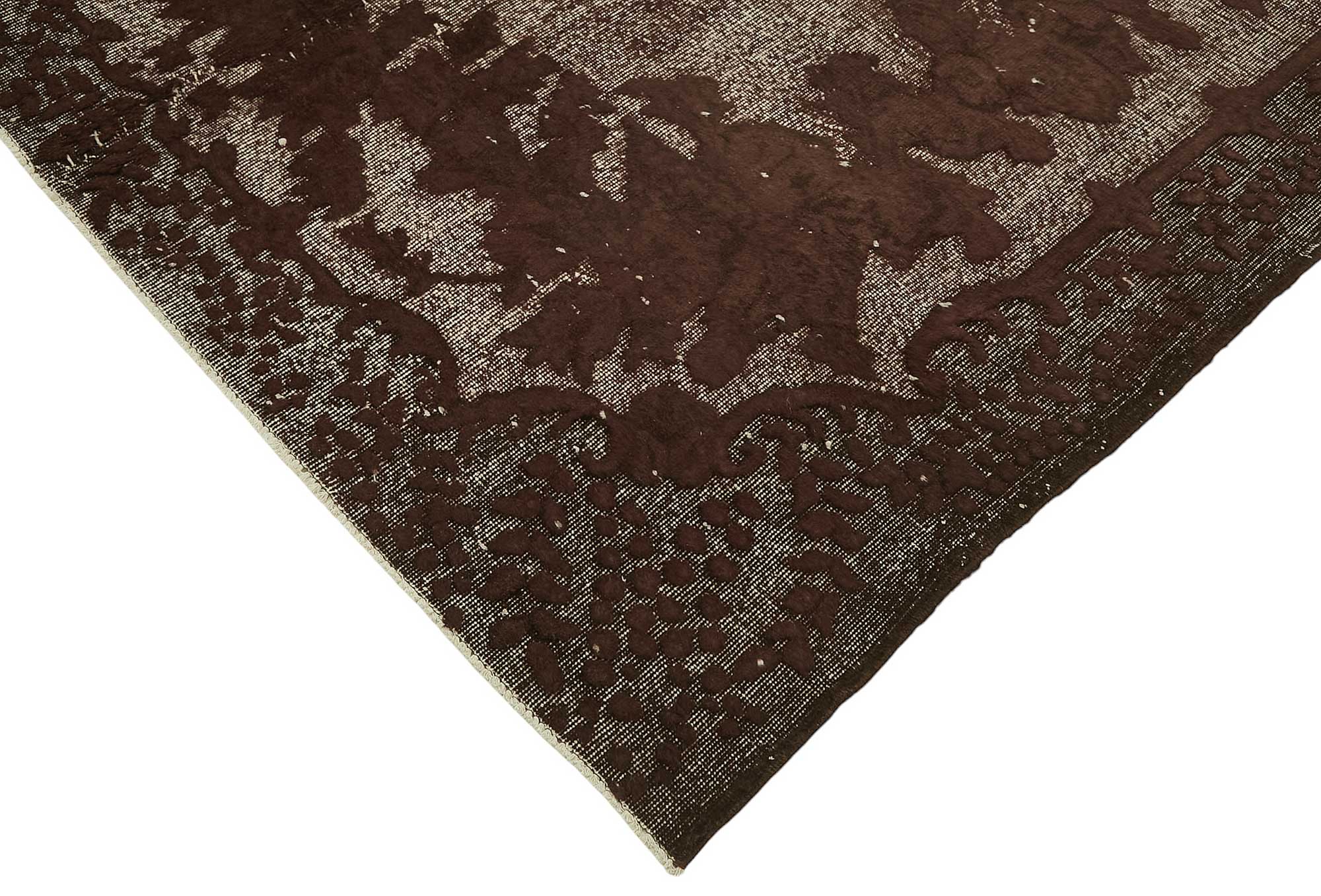 7x10 Vintage Hand-Carved Turkish Rug - 46969