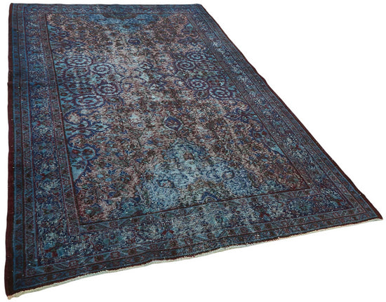 5x9 Vintage Hand-Carved Turkish Rug - 46971
