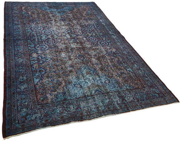5x9 Vintage Hand-Carved Turkish Rug - 46971
