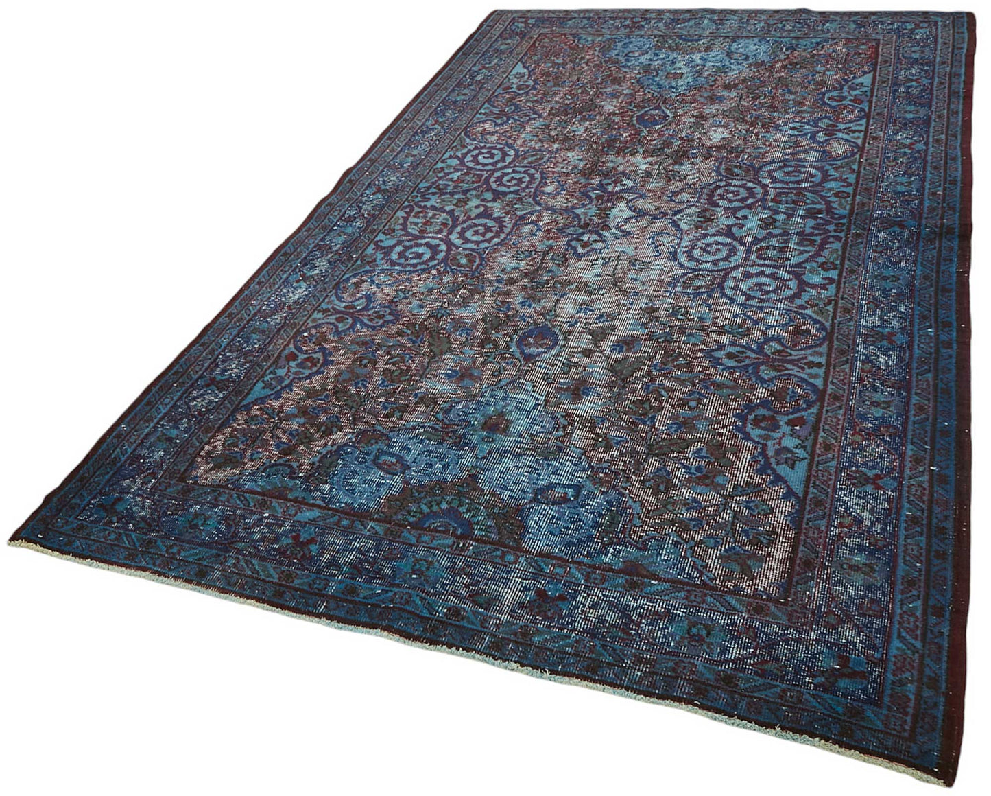 5x9 Vintage Hand-Carved Turkish Rug - 46971