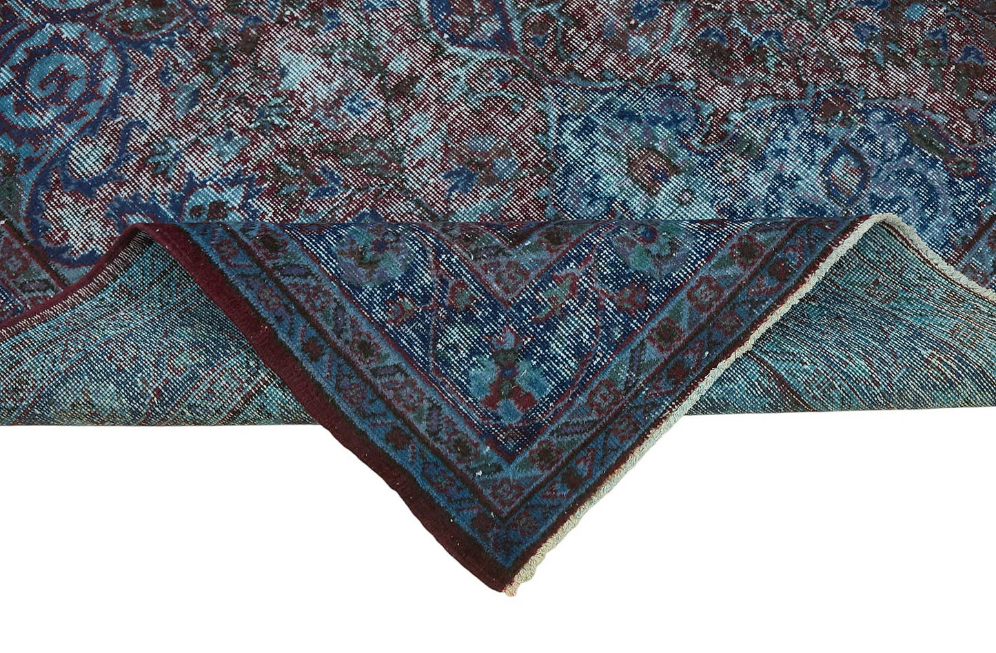 5x9 Vintage Hand-Carved Turkish Rug - 46971