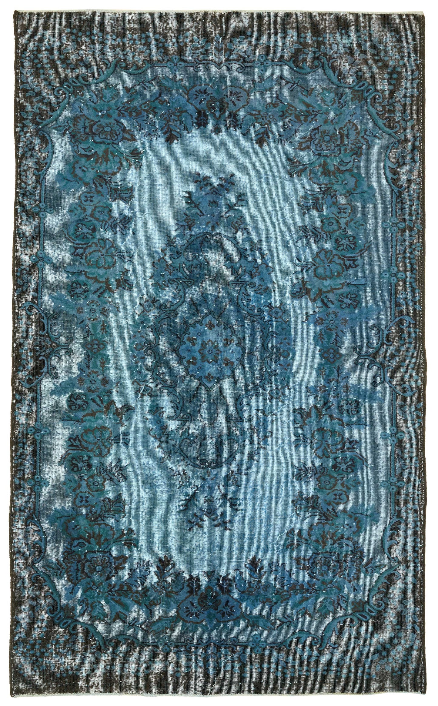 6x10 Vintage Hand-Carved Turkish Rug - 46972