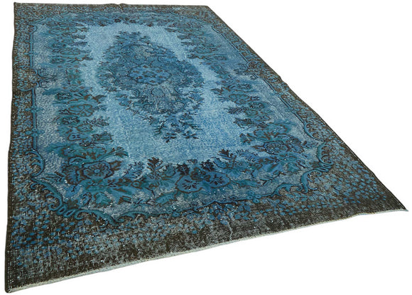 6x10 Vintage Hand-Carved Turkish Rug - 46972