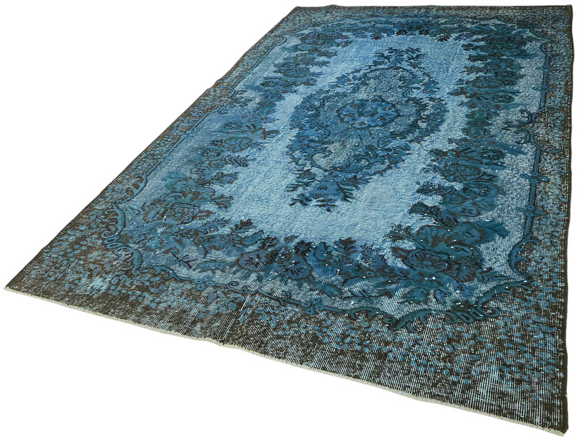 6x10 Vintage Hand-Carved Turkish Rug - 46972