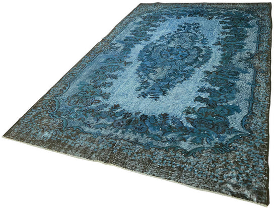 6x10 Vintage Hand-Carved Turkish Rug - 46972