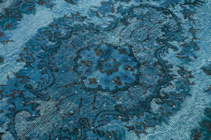 6x10 Vintage Hand-Carved Turkish Rug - 46972