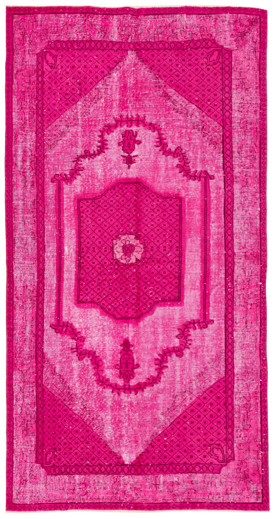 5x9 Vintage Hand-Carved Turkish Rug - 46974