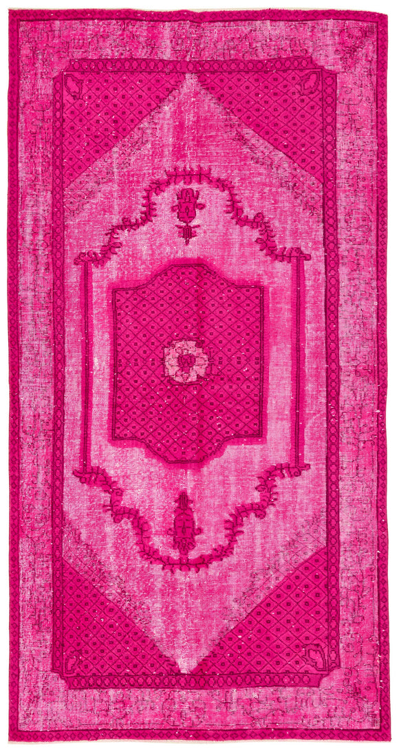 5x9 Vintage Hand-Carved Turkish Rug - 46974