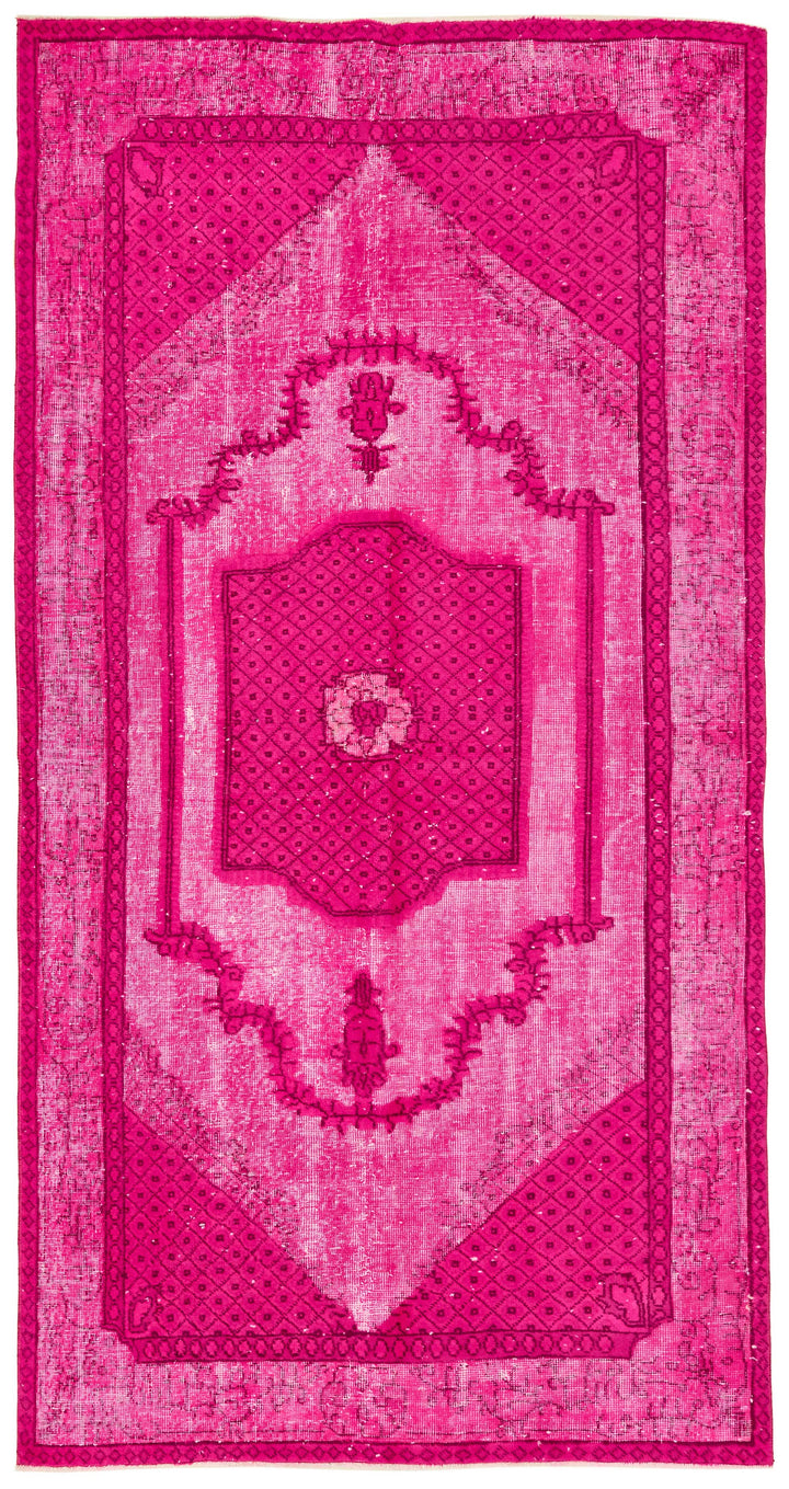 5x9 Vintage Hand-Carved Turkish Rug - 46974