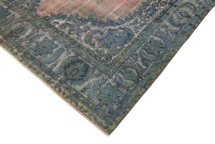 7x10 Vintage Hand-Carved Turkish Rug - 46978