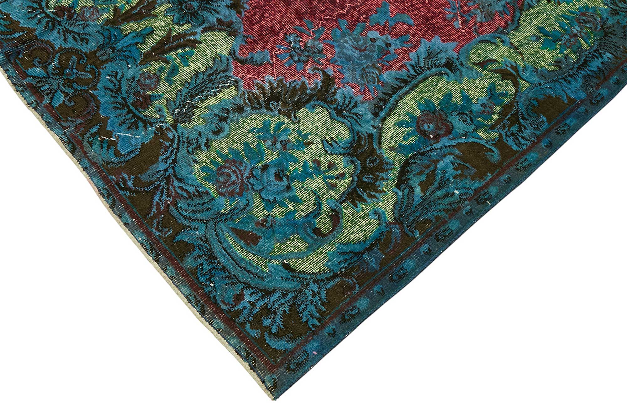 6x10 Vintage Hand-Carved Turkish Rug - 46980