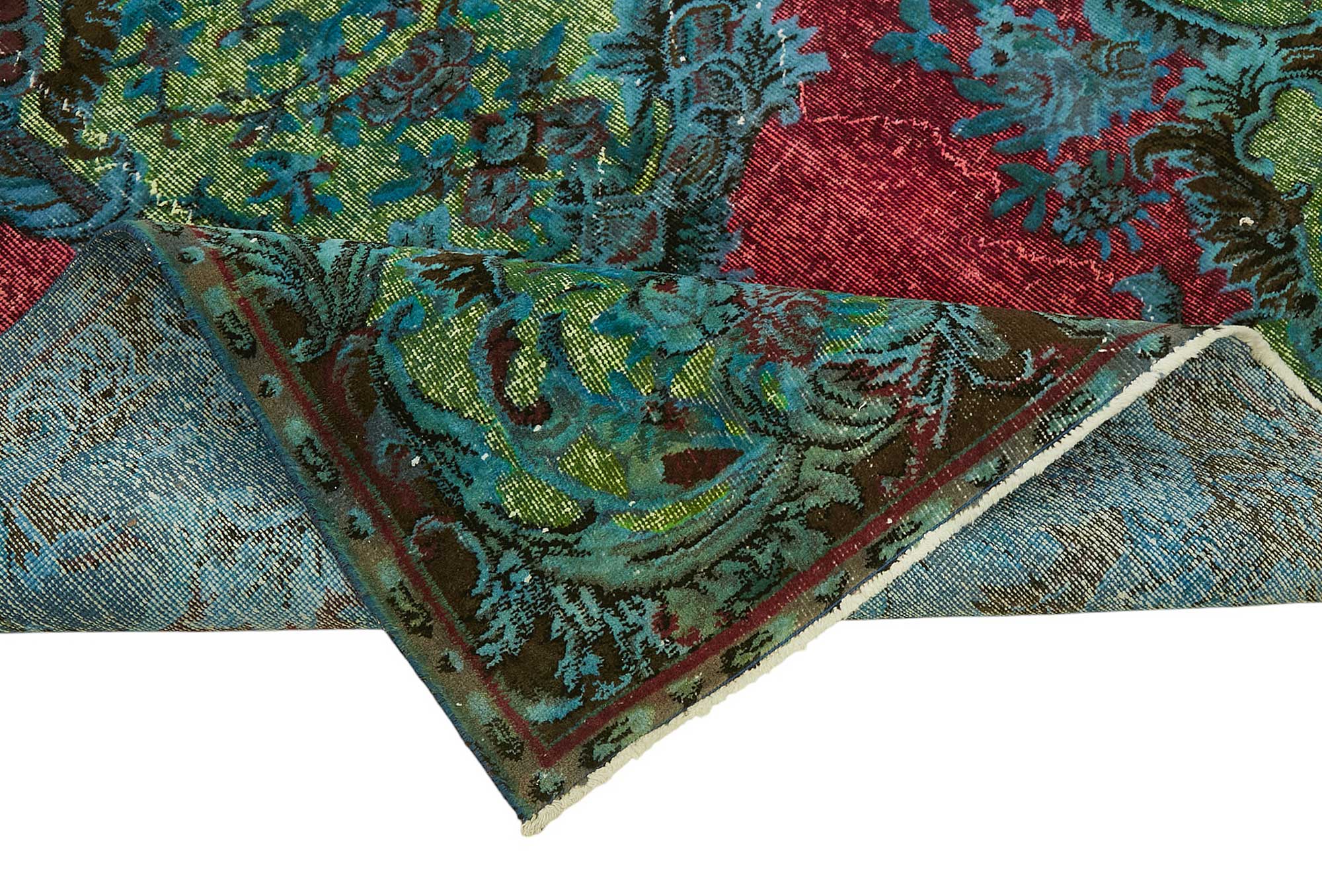 6x10 Vintage Hand-Carved Turkish Rug - 46980