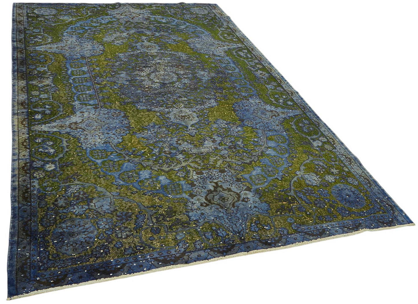 6x10 Vintage Hand-Carved Turkish Rug - 46981