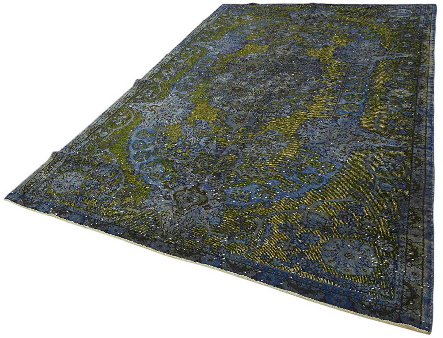 6x10 Vintage Hand-Carved Turkish Rug - 46981