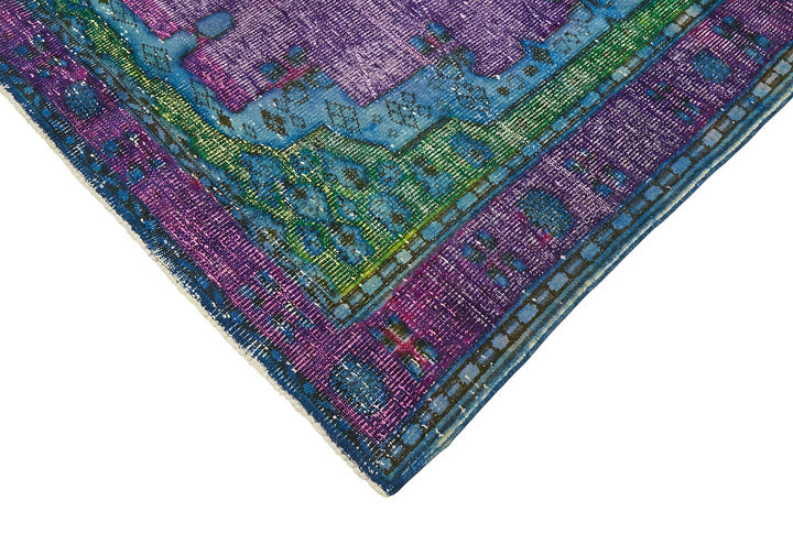 6x9 Vintage Hand-Carved Turkish Rug - 46982