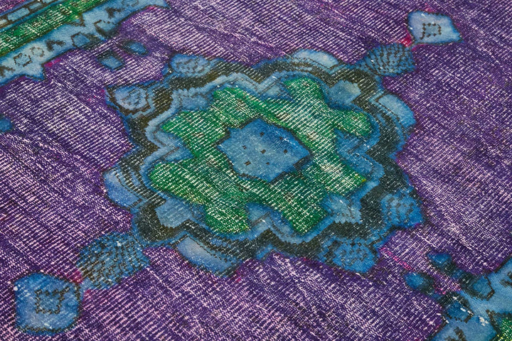 6x9 Vintage Hand-Carved Turkish Rug - 46982