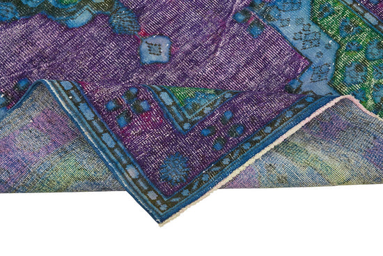 6x9 Vintage Hand-Carved Turkish Rug - 46982