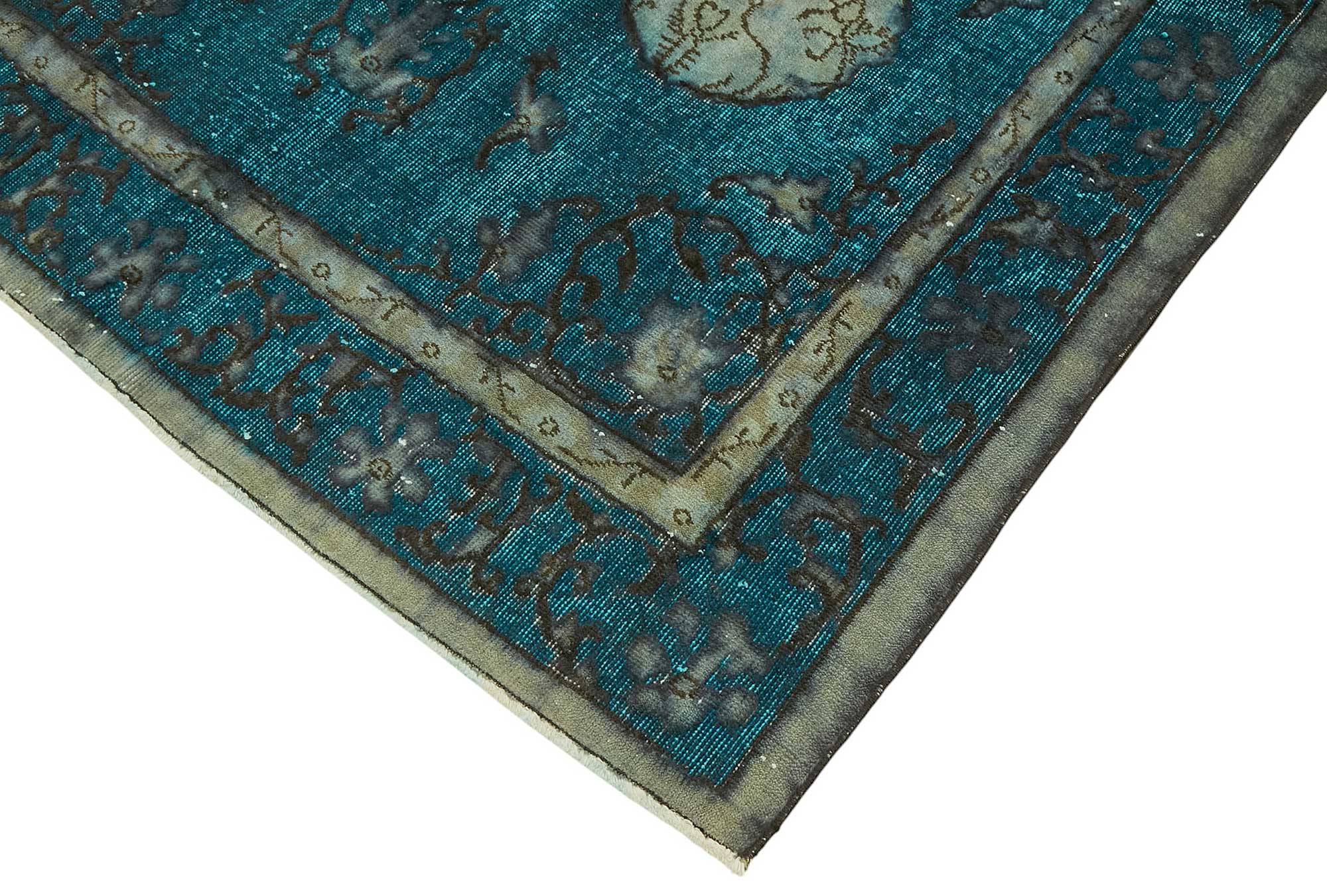 5x8 Vintage Hand-Carved Turkish Rug - 46983