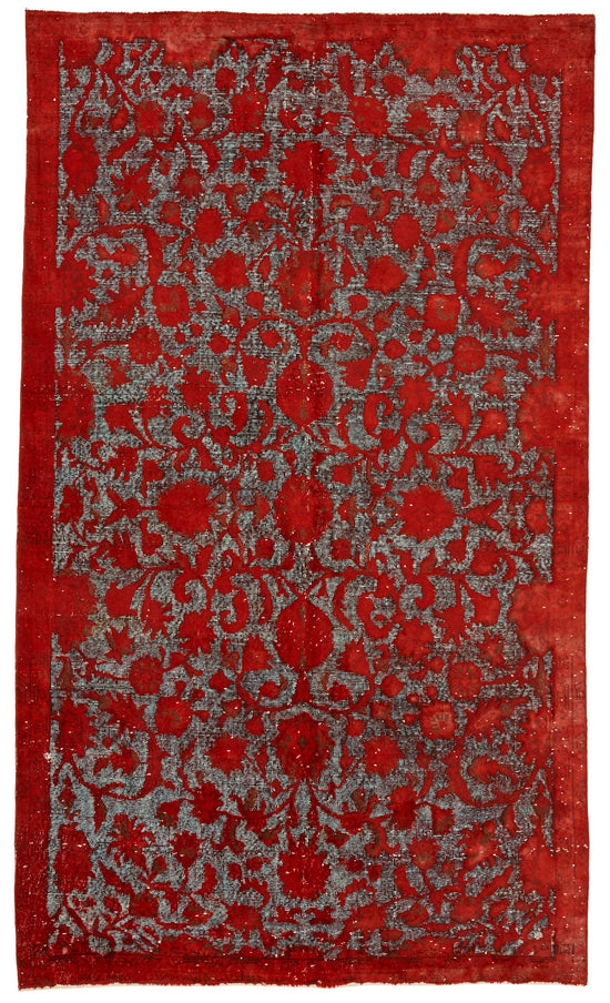 6x9 Vintage Hand-Carved Turkish Rug - 46984
