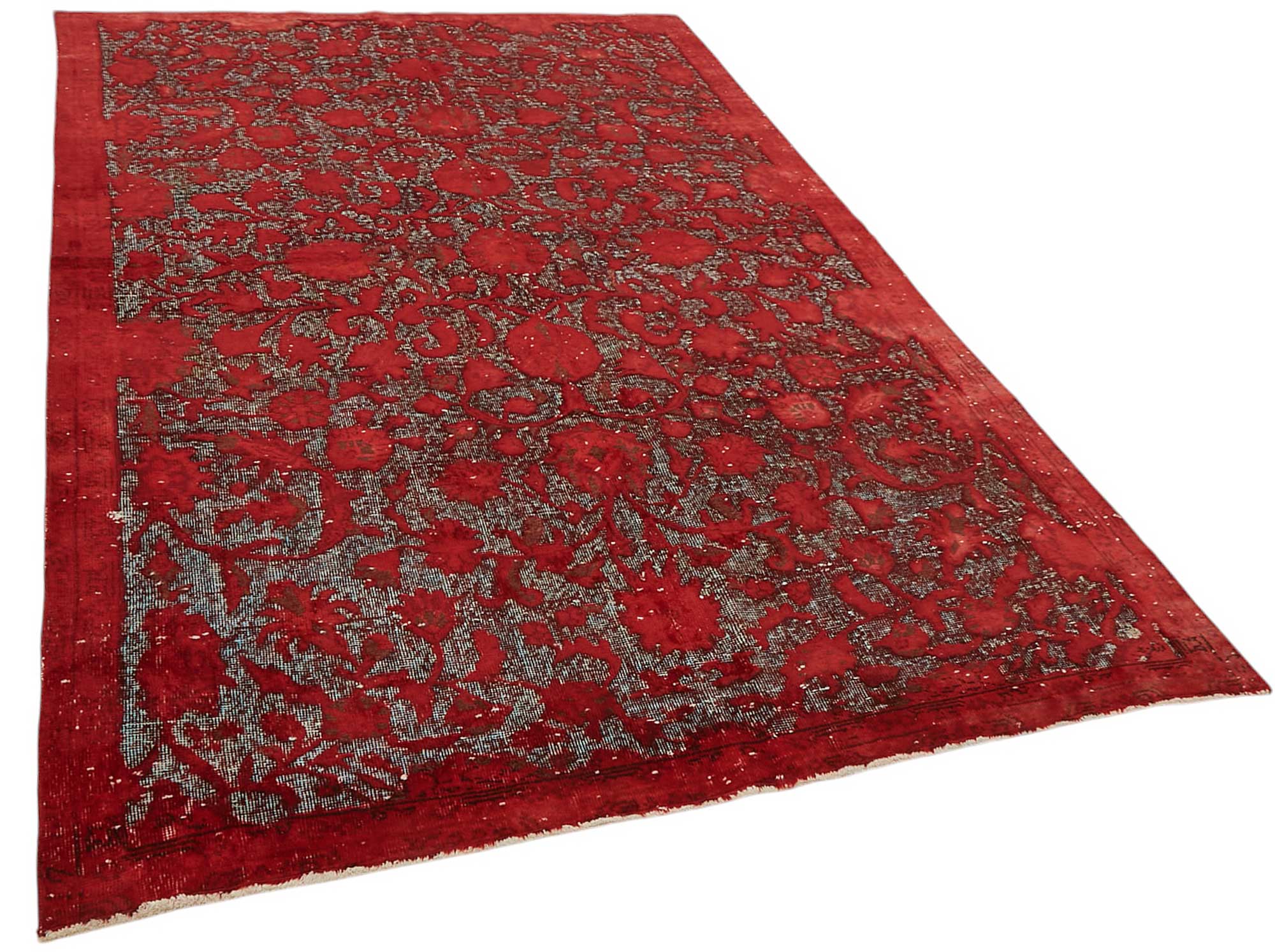 6x9 Vintage Hand-Carved Turkish Rug - 46984