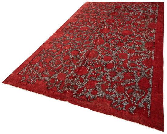 6x9 Vintage Hand-Carved Turkish Rug - 46984