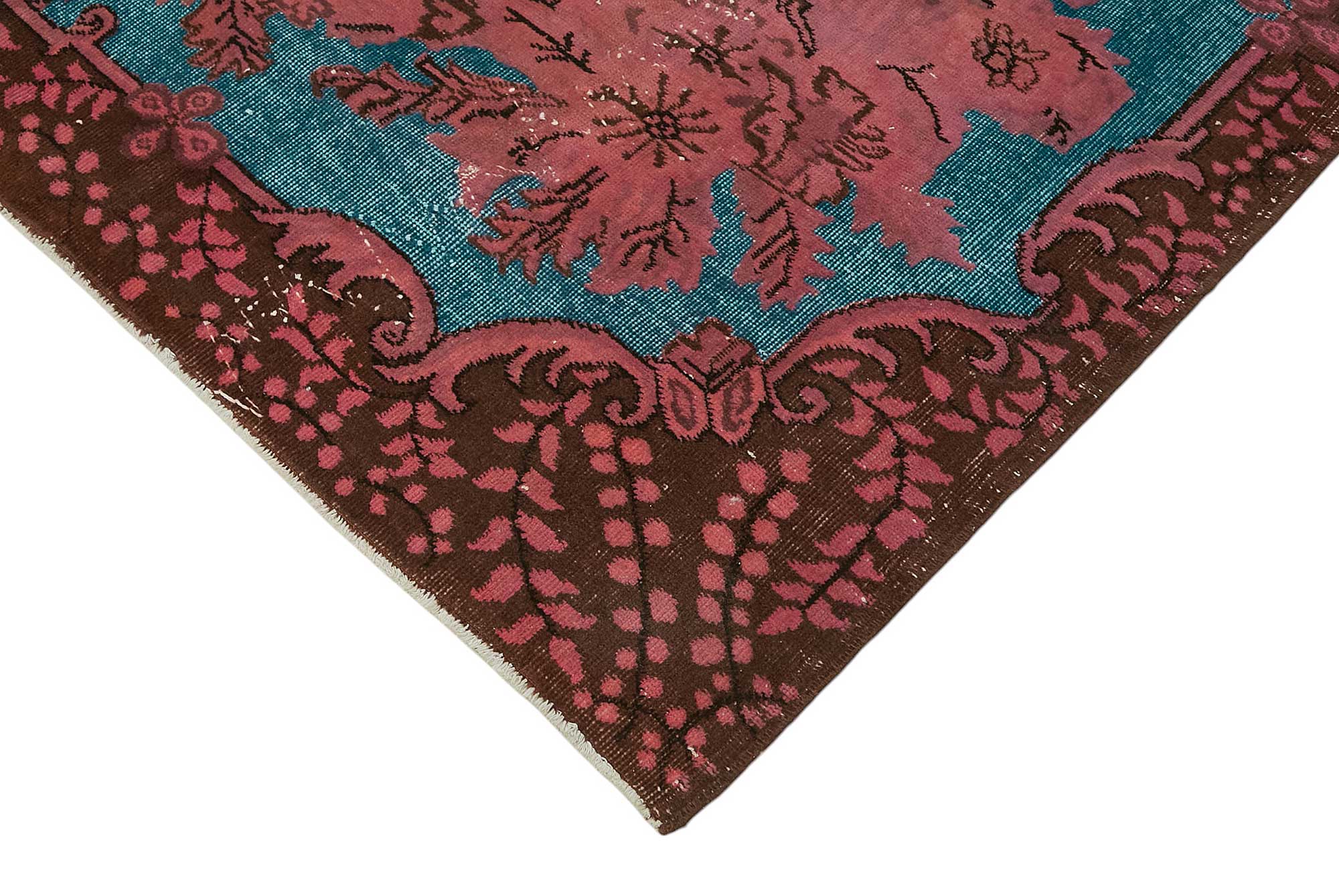 7x10 Vintage Hand-Carved Turkish Rug - 46985