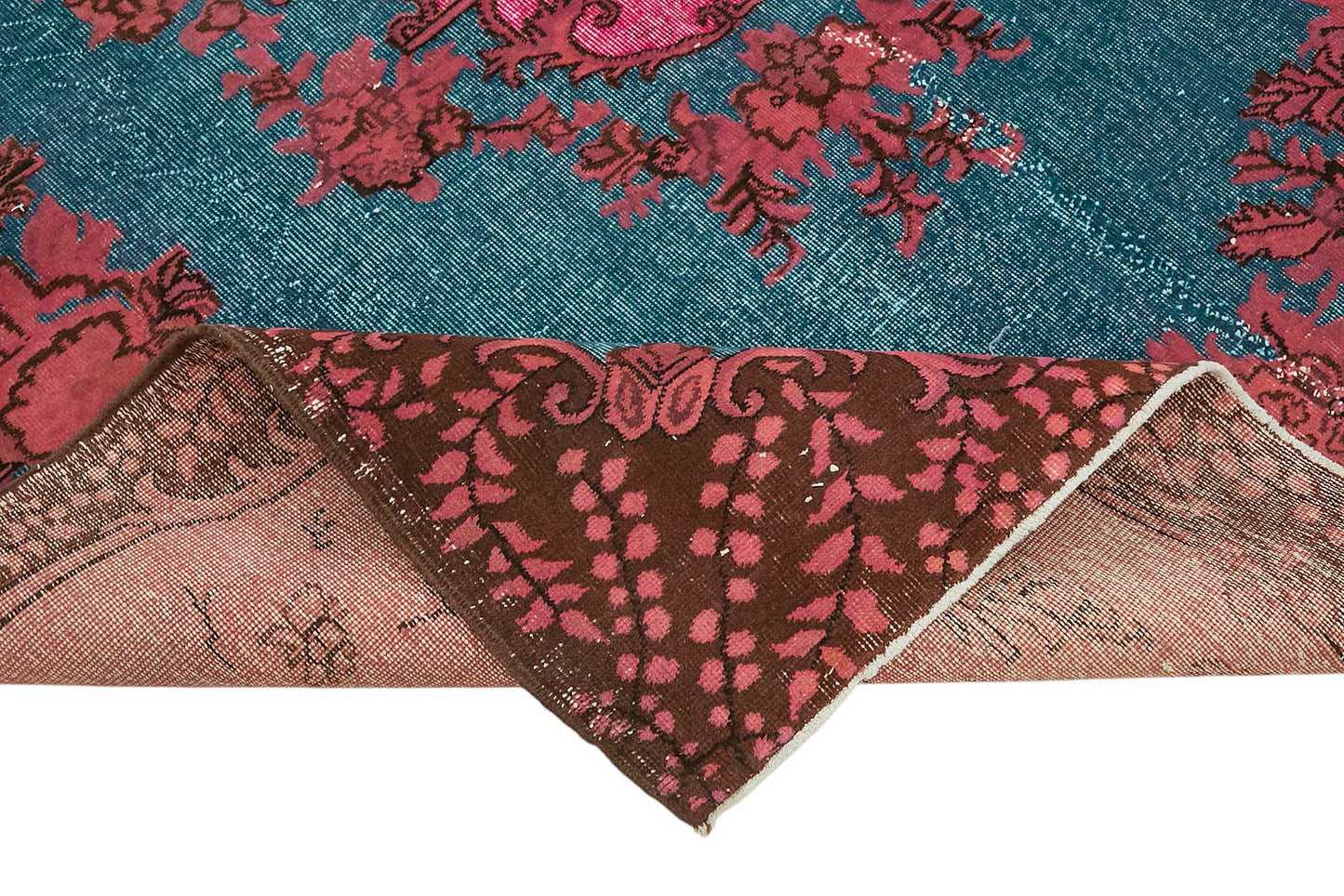 7x10 Vintage Hand-Carved Turkish Rug - 46985