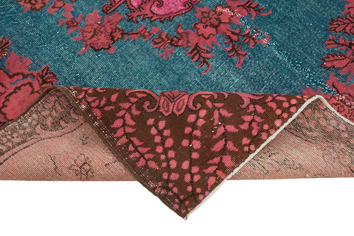 7x10 Vintage Hand-Carved Turkish Rug - 46985