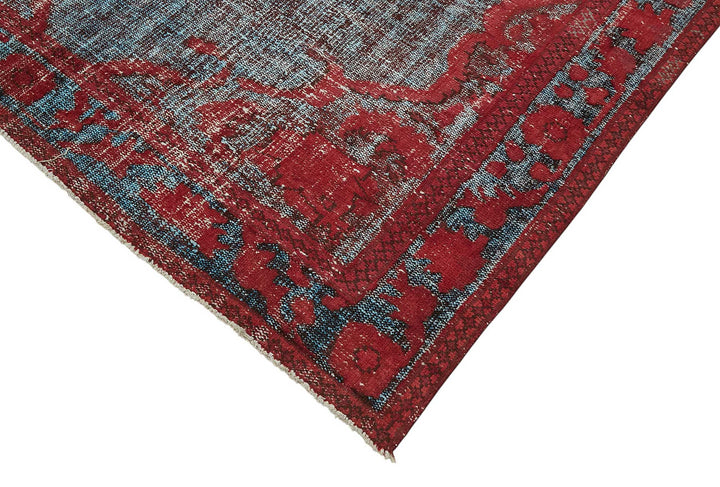 7x10 Vintage Hand-Carved Turkish Rug - 46986