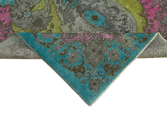 6x10 Vintage Hand-Carved Turkish Rug - 46987