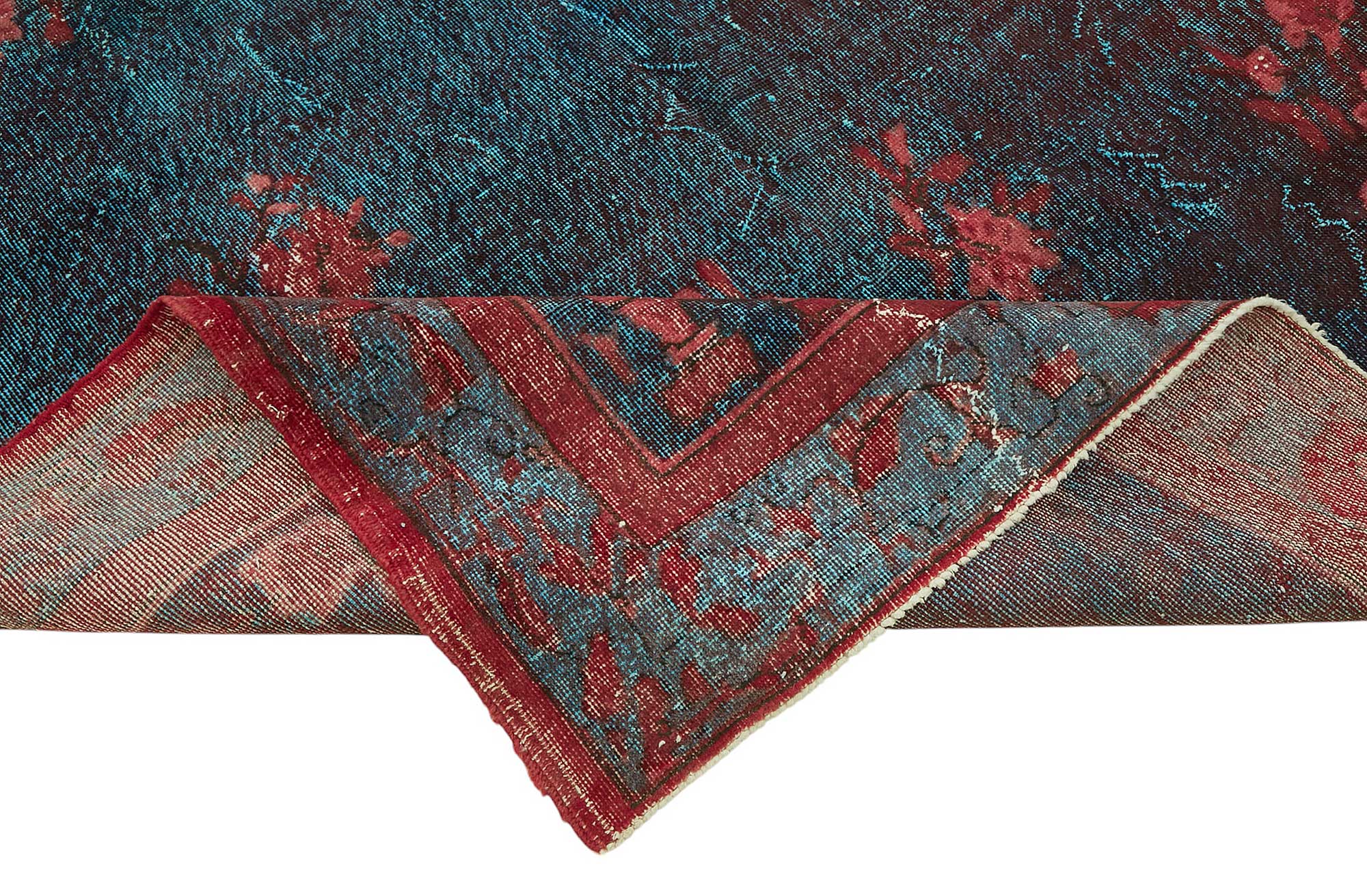 7x11 Vintage Hand-Carved Turkish Rug - 46988