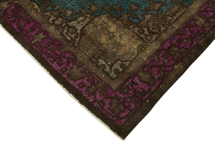 7x10 Vintage Hand-Carved Turkish Rug - 46990
