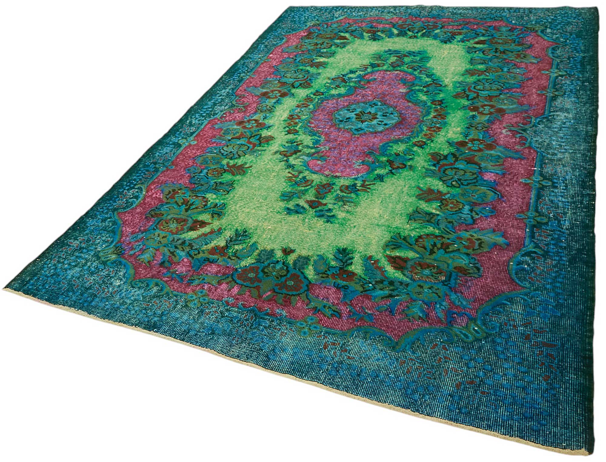 6x10 Vintage Hand-Carved Turkish Rug - 46991