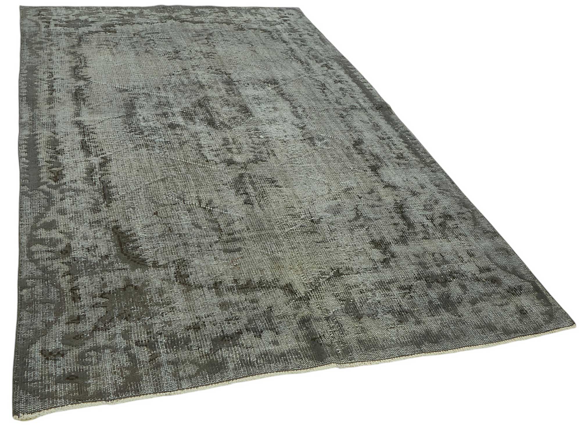 6x9 Vintage Hand-Carved Turkish Rug - 46996