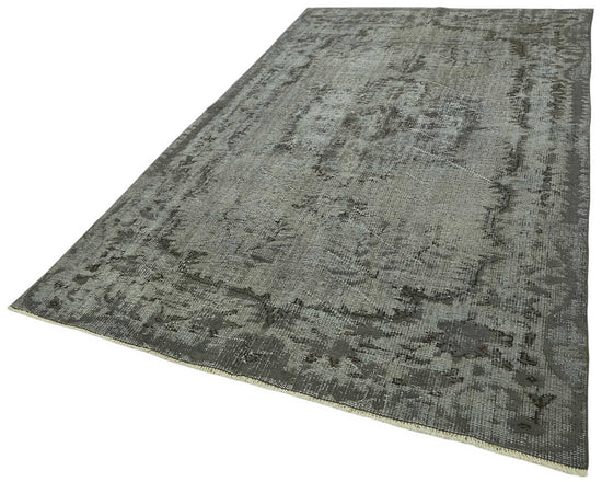 6x9 Vintage Hand-Carved Turkish Rug - 46996