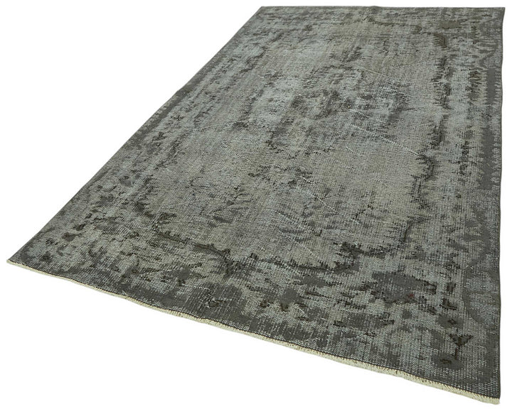 6x9 Vintage Hand-Carved Turkish Rug - 46996