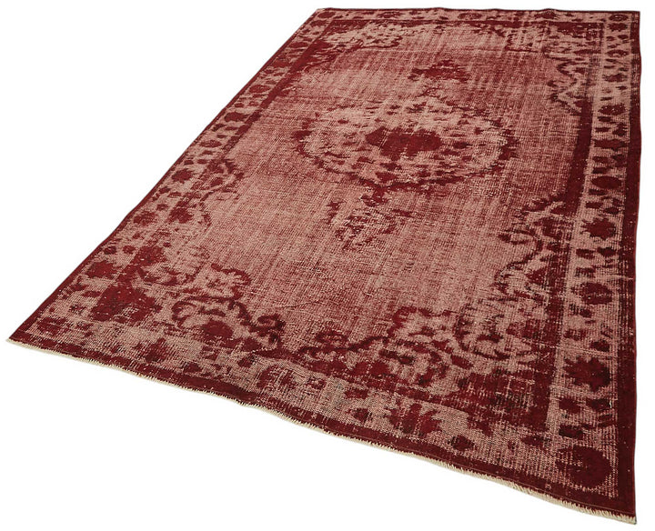 6x9 Vintage Hand-Carved Turkish Rug - 46997
