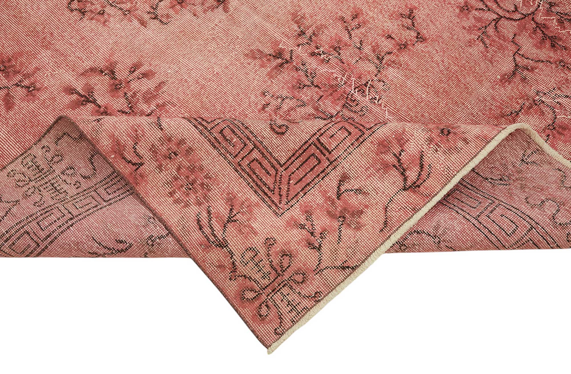 7x10 Vintage Hand-Carved Turkish Rug - 46998