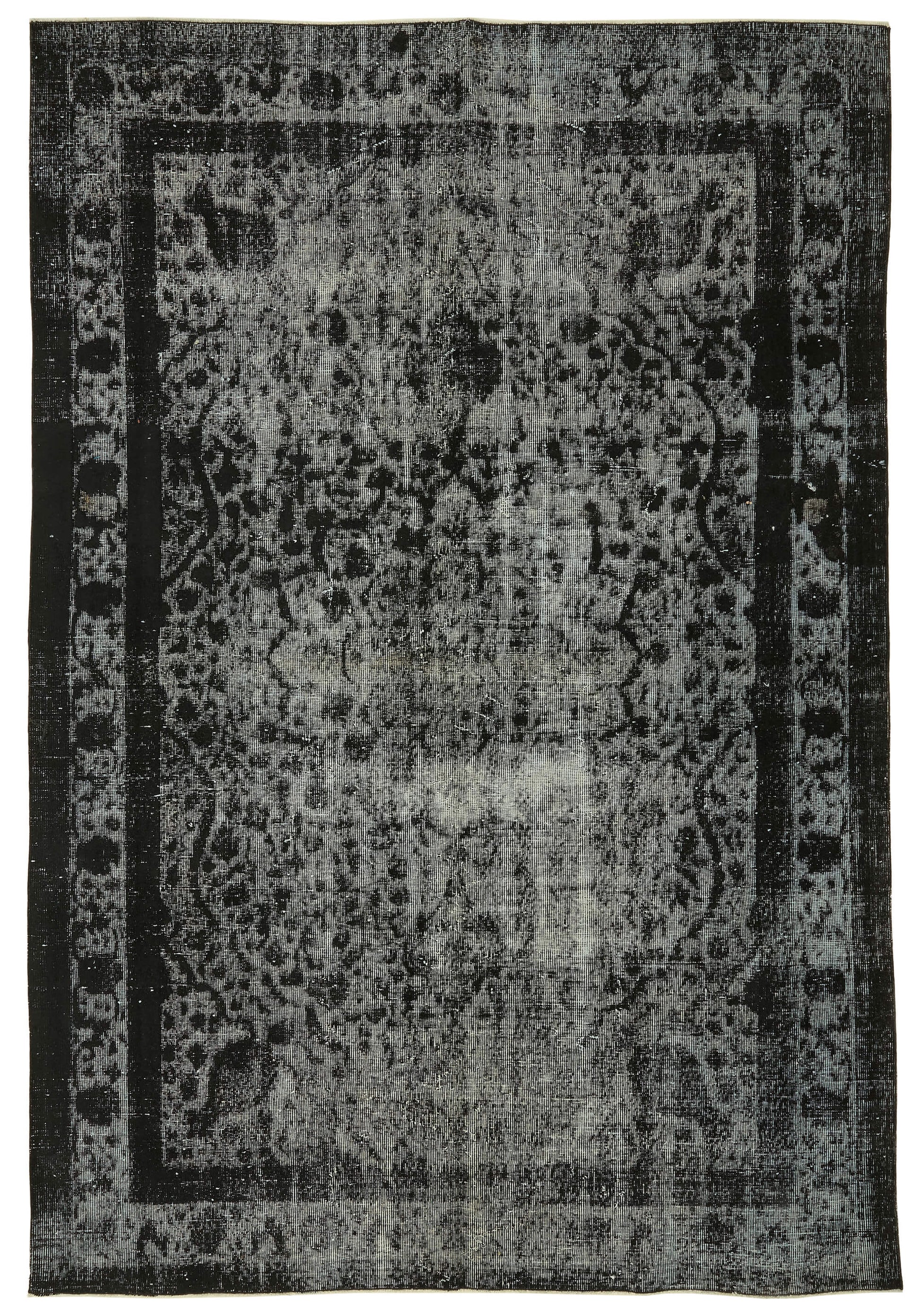 7x10 Vintage Hand-Carved Turkish Rug - 47000