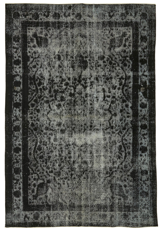 7x10 Vintage Hand-Carved Turkish Rug - 47000