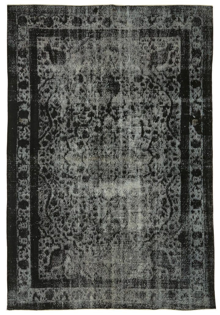 7x10 Vintage Hand-Carved Turkish Rug - 47000