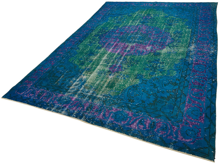 7x11 Vintage Hand-Carved Turkish Rug - 47001