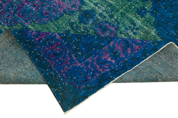 7x11 Vintage Hand-Carved Turkish Rug - 47001