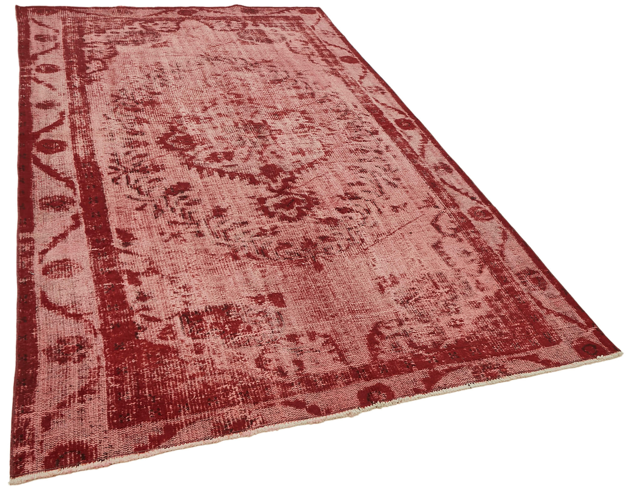 6x10 Vintage Hand-Carved Turkish Rug - 47002