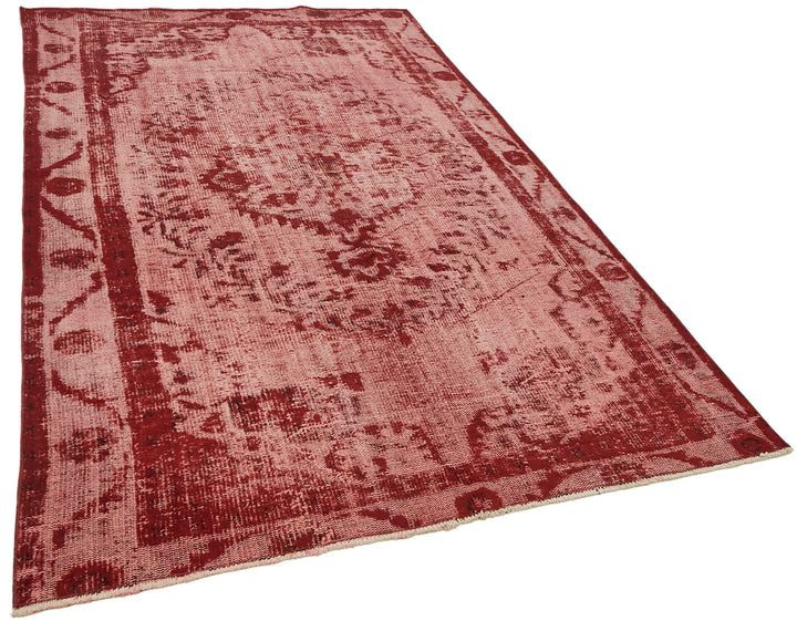 6x10 Vintage Hand-Carved Turkish Rug - 47002
