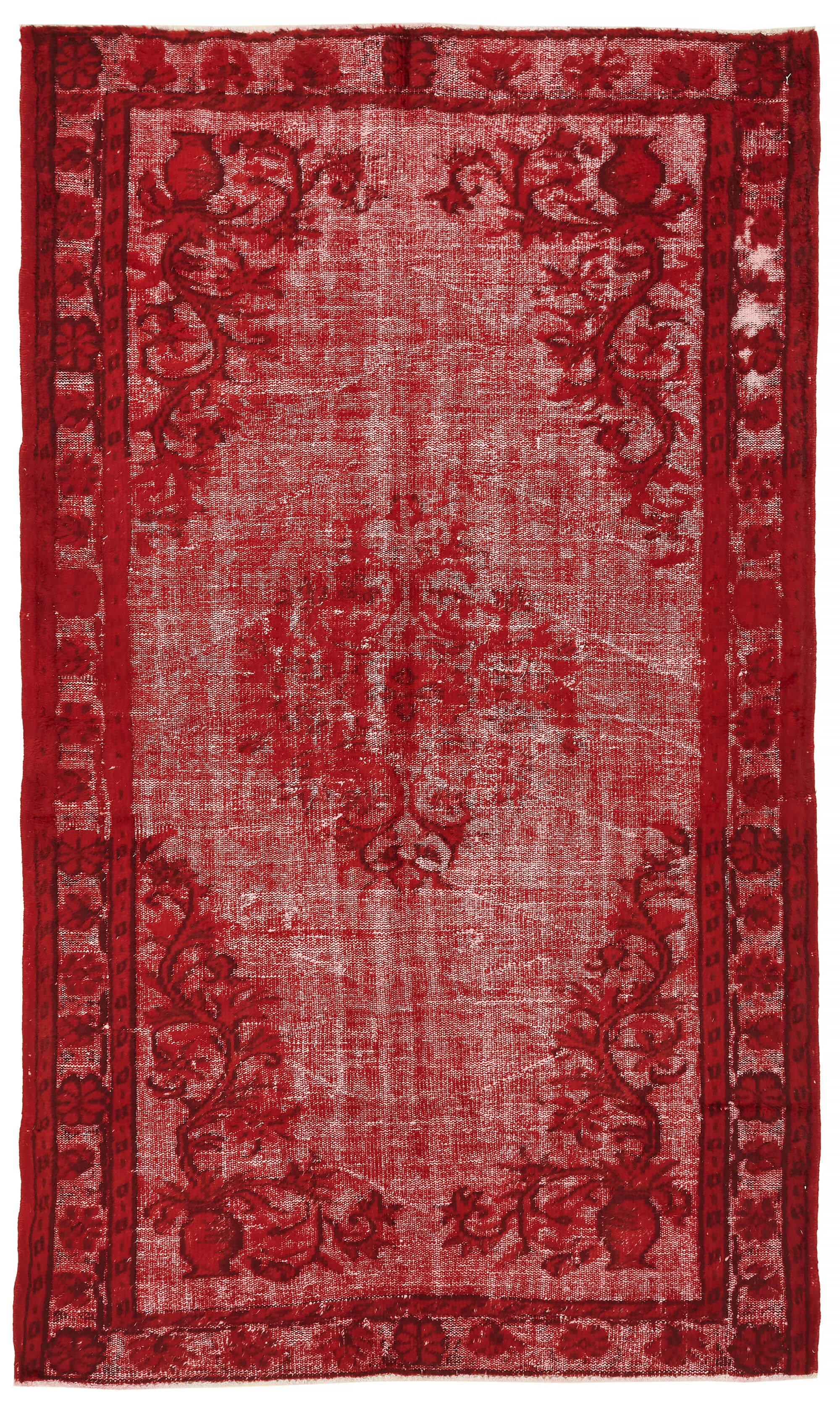 5x8 Vintage Hand-Carved Turkish Rug - 47004