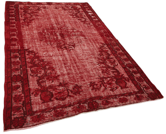 5x8 Vintage Hand-Carved Turkish Rug - 47004