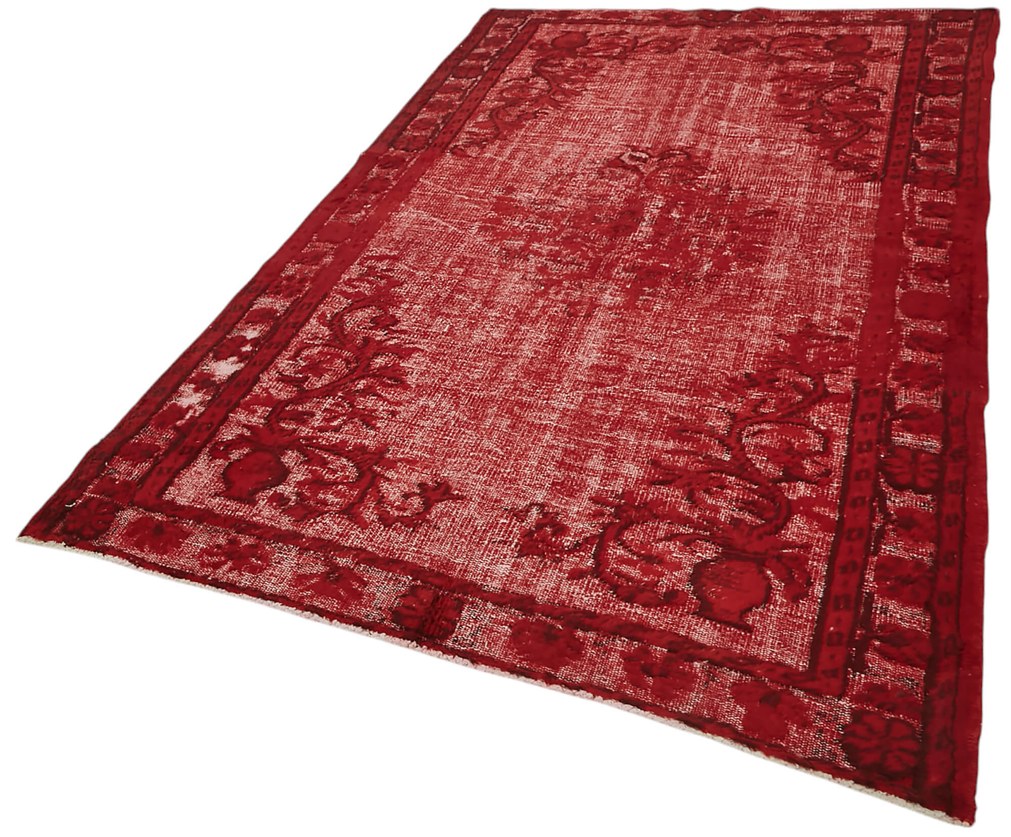 5x8 Vintage Hand-Carved Turkish Rug - 47004