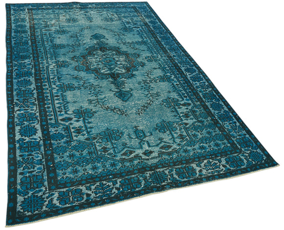 5x9 Vintage Hand-Carved Turkish Rug - 47005